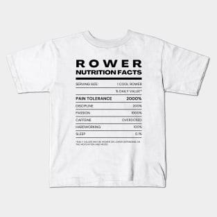 Rower nutritional facts Kids T-Shirt